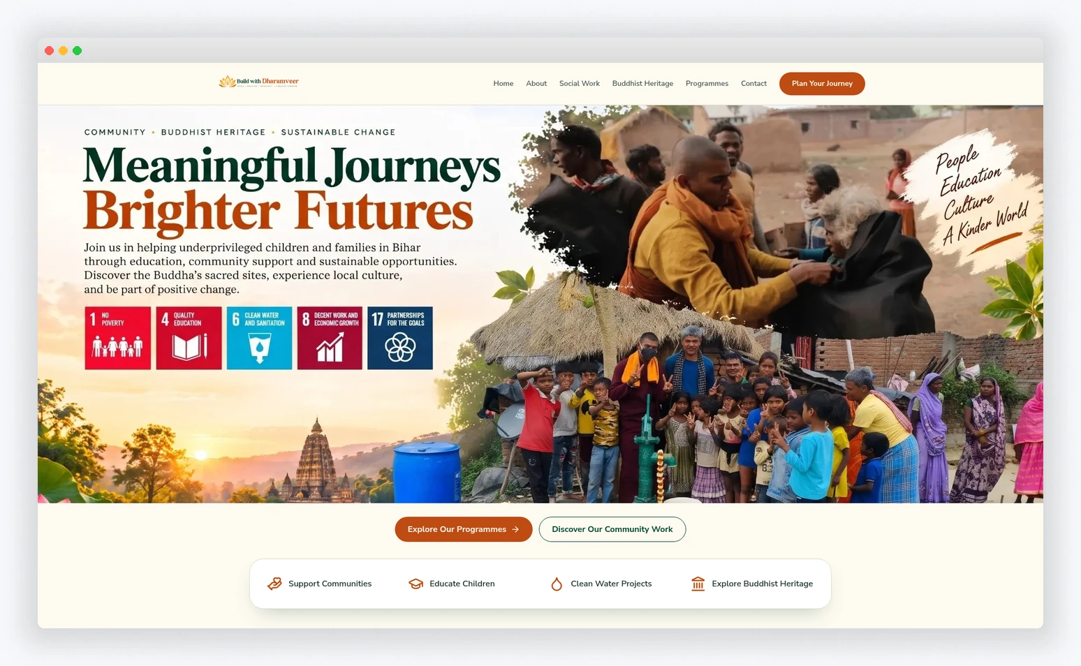 Screenshot of the Build With Dharamveer website